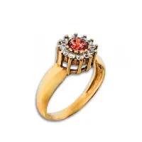 Anel de formatura prata com banho de ouro 18k - AN365