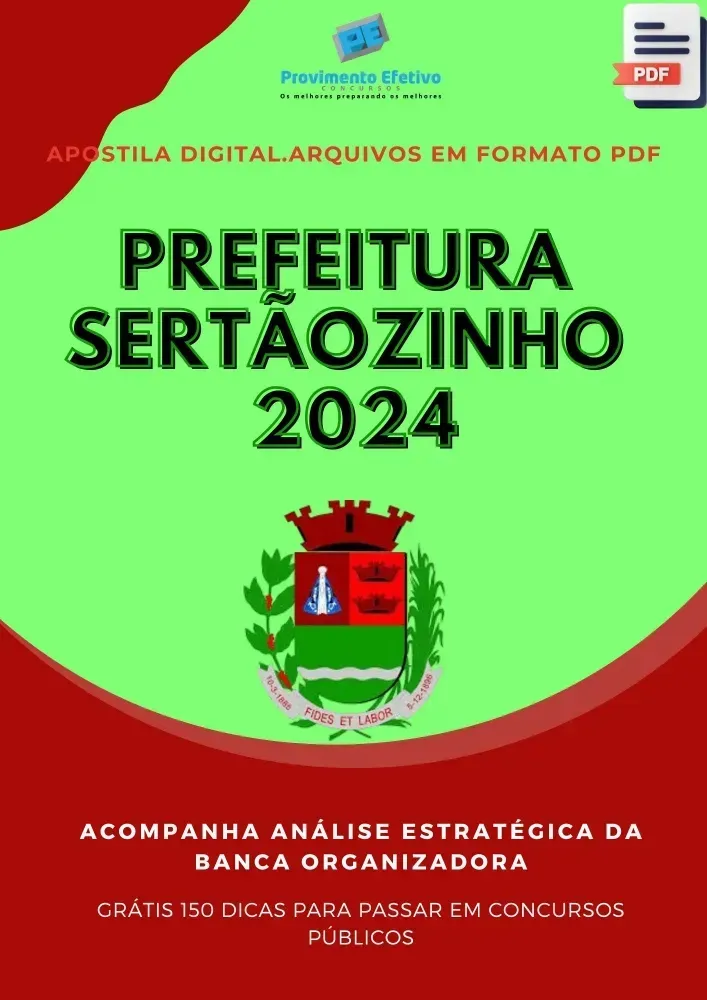 Apostila Prefeitura Sertãozinho Assistente Social  2024