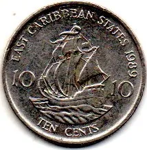 Estados do Caribe Oriental - 1989 - 10 Cents - MBC