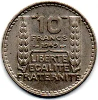 França - 1949 - 10 Francs