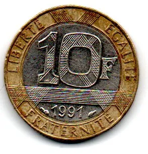 França - 1991 - 10 Francs