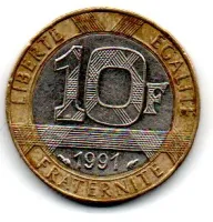 França - 1991 - 10 Francs