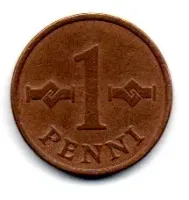 Finlândia - 1963 - 1 Penni - Foto 2