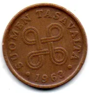 Finlândia - 1963 - 5 Pennia