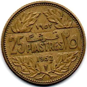 Líbano - 1952 - 25 Piastres