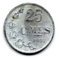 Luxemburgo - 1957 - 25 Centimes