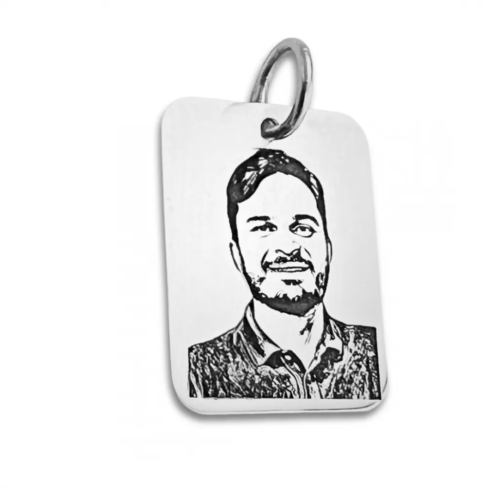 Pingente de Prata Personalizado - Fotogravação - PIG232