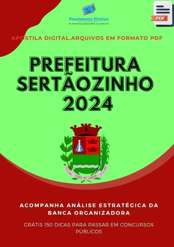 Apostila Prefeitura Sertãozinho Psicólogo 2024