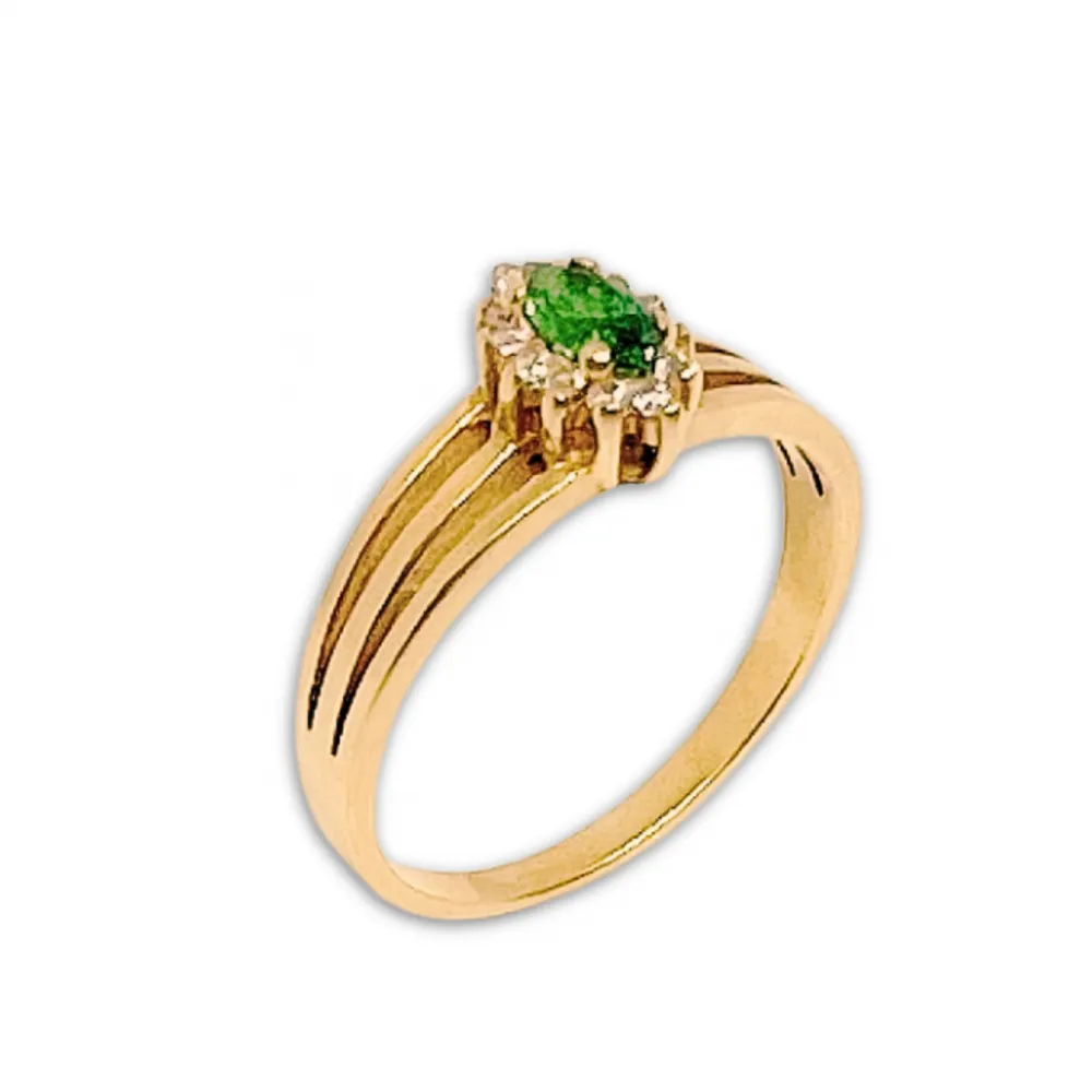 Anel de formatura prata com banho de ouro 18k - AN410