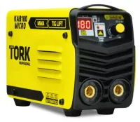 Máquina De Solda Inversora Kab Micro 180 Amperes 2 Em 1 Tork Cor Amarelo Frequência 50 Hz/60 Hz 220V - Foto 2