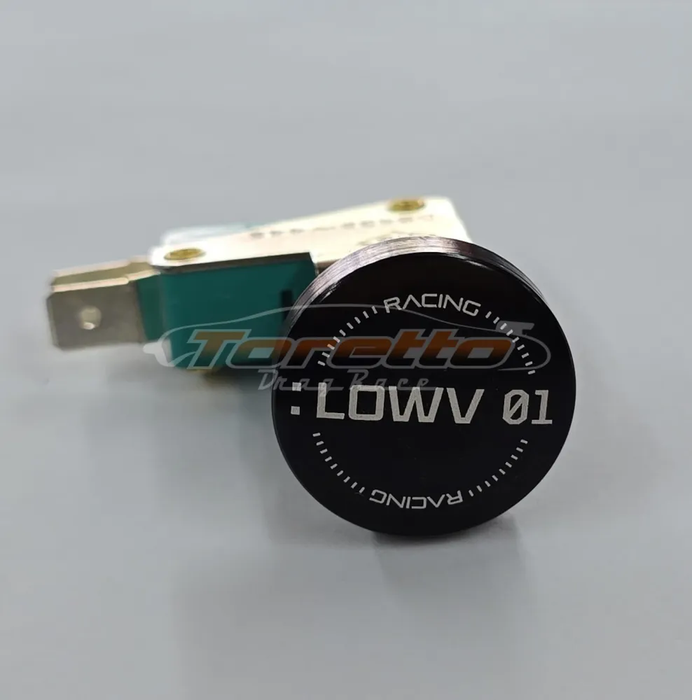 Botão  Alumínio Preto - Lowv Racing