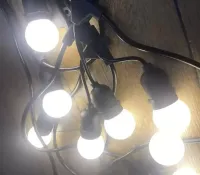 Festao com emenda 5 Metros com 10 Lampadas Led blindado aprova  dagua ( Varal De Luzes ) ( JOGO DE 10 LAMPADA ) ( KIT 10 LAMPADAS ) - Foto 7