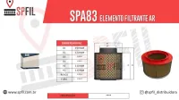 ELEMENTO FILTRANTE AR SPA83