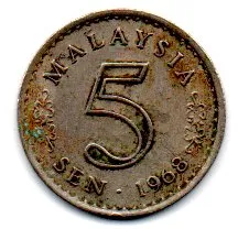 Malásia - 1968 - 5 Sen