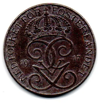 Suécia - 1917 - 5 Ore