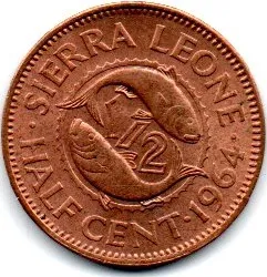 Serra Leoa - 1964 - 1/2 Cent
