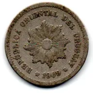 Uruguai - 1909 - 5 Centésimos