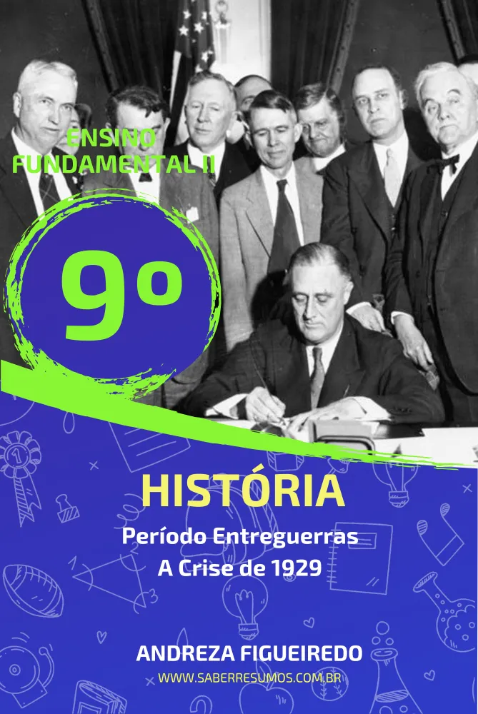 681 - História - Período Entreguerras - A Crise de 1929 - 9º ano - PDF com 13 páginas Imagem