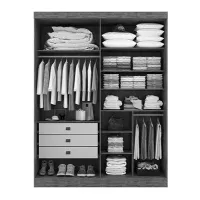 Roupeiro Da Vinci Plus 4 Portas 3 Gavetas Branco MDF Larg. 1.85m D Doro - Foto 2
