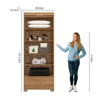 Roupeiro Solteiro Smart Plus 2 Portas 1 Gaveta Larg. 0.85m (GR2123) Cinamomo Com Pés Rodial Móveis - Foto 2
