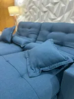 Sofá Retrátil e Reclinável Arthur/Toronto 2,50 m Linho Azul – D’VITRINE ESTOFADOS - Foto 3