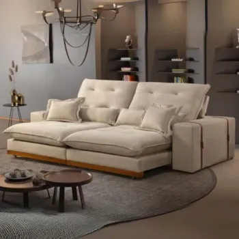  Sofá Retrátil e Reclinável Arthur/Toronto 2,50 m Marfim – D’VITRINE ESTOFADOS - Foto 2