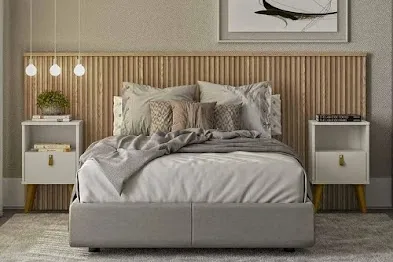 Cabeceira Casal Queen 240cm com Frame Laranjeiras Carvalho Imagem