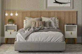 Cabeceira Casal Queen 240cm com Frame Laranjeiras Carvalho