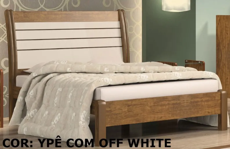Cama Queen Esmeralda Ipe Off White D Doro