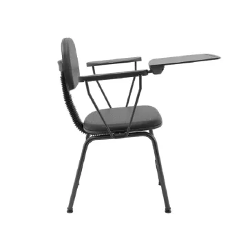 Kit com 2 unidades Cadeira de Treinamento Operativa Onda Plus Slim Secretária Fixa com Prancheta Escamoteável Anti Pânico - Foto 2