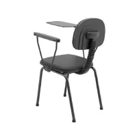 Kit com 2 unidades Cadeira de Treinamento Operativa Onda Plus Slim Secretária Fixa com Prancheta Escamoteável Anti Pânico - Foto 3