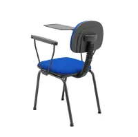Kit com 2 unidades Cadeira de Treinamento Secretária Onda Plus Slim com Prancheta Escamoteável Anti Pânico - Foto 5