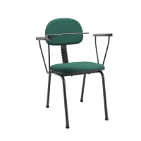 Kit com 2 unidades Cadeira de Treinamento Secretária Onda Plus Slim com Prancheta Escamoteável Anti Pânico - Foto 7