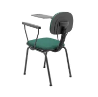 Kit com 2 unidades Cadeira de Treinamento Operativa Onda Plus Slim Secretária Fixa com Prancheta Escamoteável Anti Pânico - Foto 9