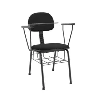  Kit com 2 unidades Cadeira de Treinamento Secretária Plus Slim com Prancheta Escamoteável Anti Pânico e Porta Livros - Foto 4