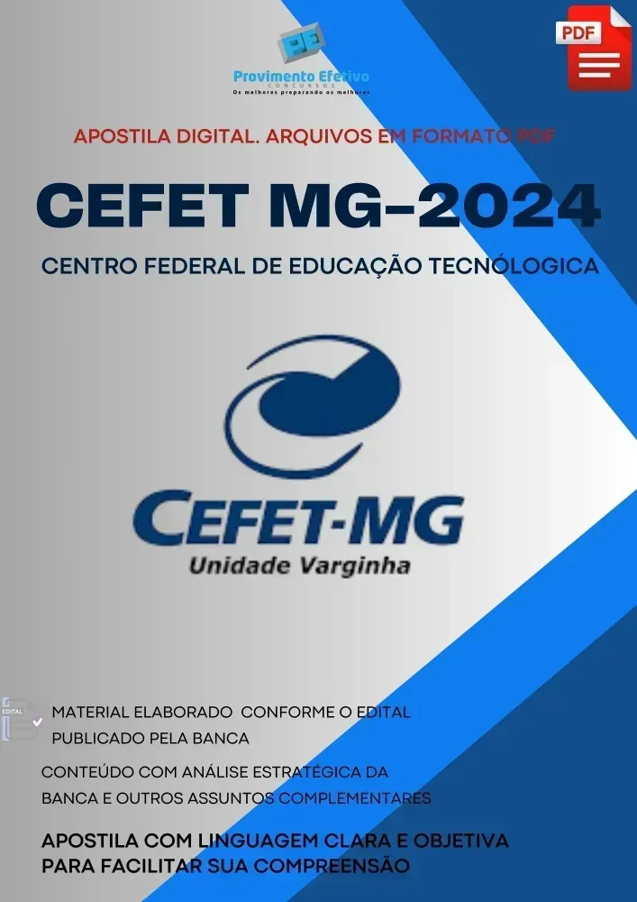  Apostila CEFET MG Engenheiro Mecânico 2024