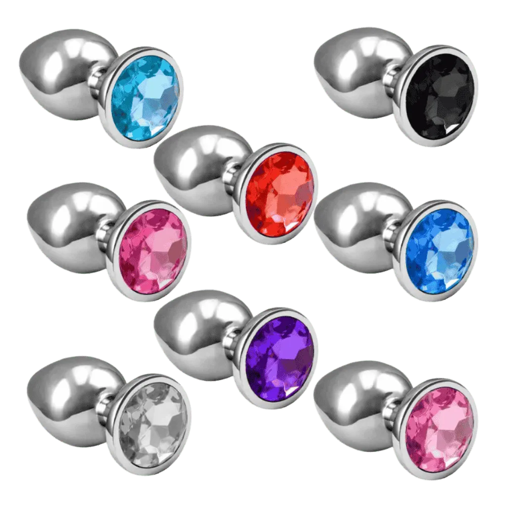 Plug Anal Metal Pedra Redonda Tamanho P Imagem