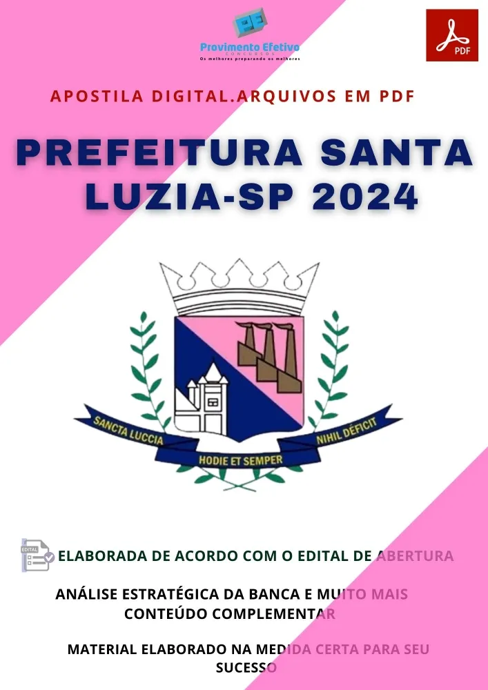 Apostila Santa Luzia MG Analista de Sistemas 2024