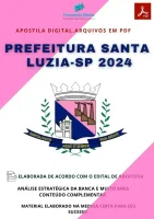Apostila Santa Luzia MG Dentista TNS 2024
