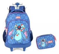 Kit Mochilete e estojo original Stitch Azul