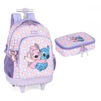 Kit Mochilete e estojo original Stitch Rosa
