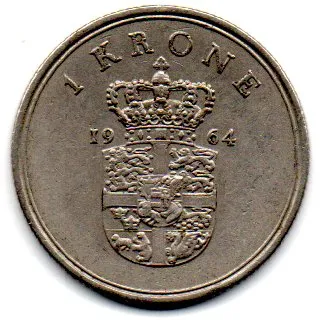 Dinamarca - 1964 - 1 Krone - MBC