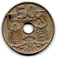 Espanha - 1949 - 50 Centimos - Foto 2