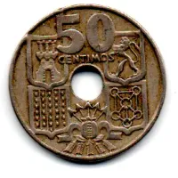 Espanha - 1949 - 50 Centimos - Foto 2