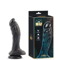 Prótese Realística com Ventosa, possui Escroto, Relevos Salientes e Glande – MU CHISA – DI-071