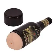 Masturbador Garrafa Formato Vagina ou ânus com Canal Interno Texturizado  Imagem