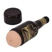 Masturbador Garrafa Formato Vagina ou ânus com Canal Interno Texturizado 