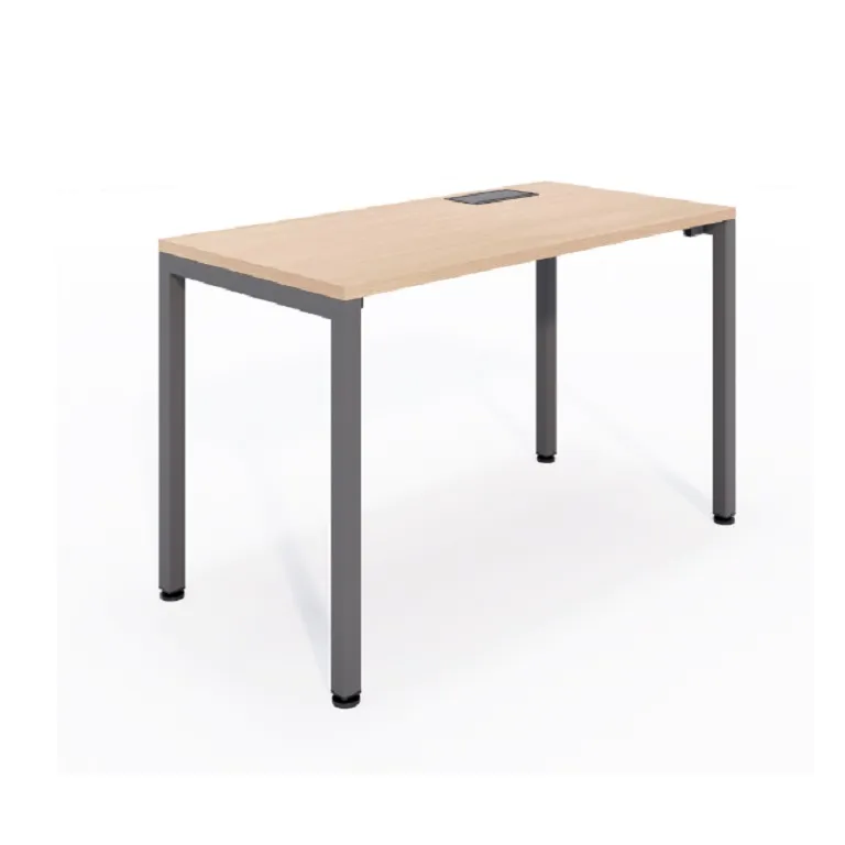 Estação de Trabalho Mesa Plataforma 1400 Para 1 Lugar Profundidade de 700 Pé Metal Trave com Calha e Caixa com Tomadas Lexus Smart 