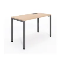 Estação de Trabalho Mesa Plataforma 1400 Para 1 Lugar Profundidade de 700 Pé Metal Trave com Calha e Caixa com Tomadas Lexus Smart 