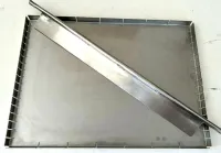 BID2070/126 - kit 2 Cortador de Barrinhas Bandeja Dentada + lâmina  p/POLENTA PALITO + tapioca, chocolate, brownie, bolos, barrinhas de cereais...